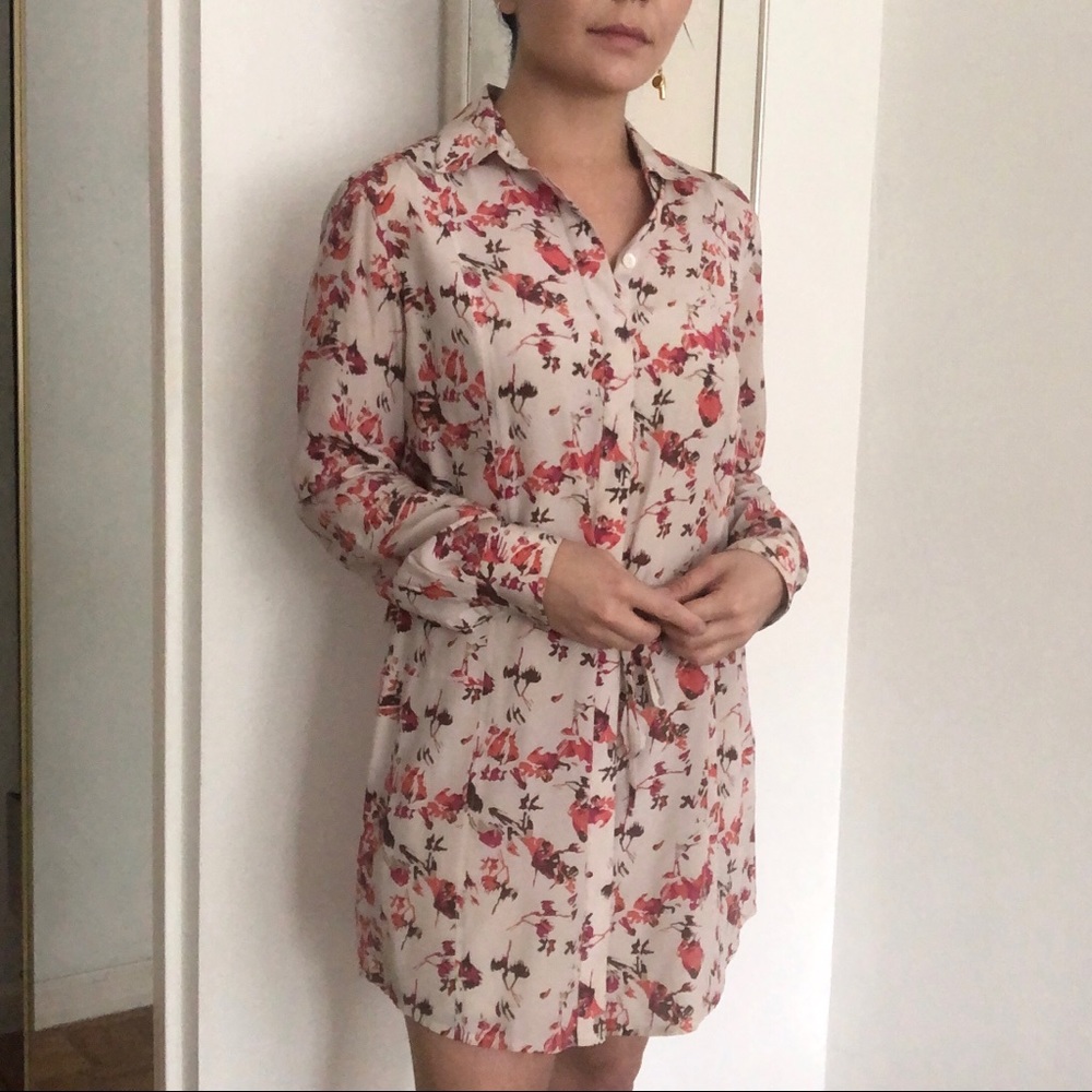 Thakoon Addition Floral Printed Silk Shirtdress